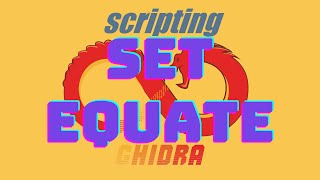 Scripting Ghidra  SetEquate [upl. by Nabroc]