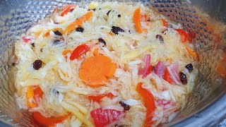 How to make Atchara  Homemade Papaya pickles  Perfect Appetizer Filipino recipe [upl. by Turne]