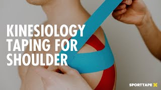 Kinesiology Taping for Shoulder Rotator Cuff  How To Strap a Shoulder with Kinesiology Tape [upl. by Ethelbert]