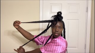 DIY Knotless braids  how did I do 🤔 [upl. by Mike]