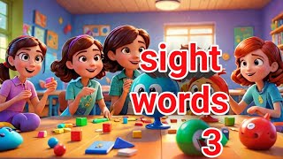 New Sight Words For Kids 3  High Frequency Words  Kindergarten Learning video sightwords kids [upl. by Alvar]