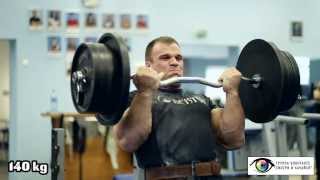 Denis Cyplenkov Biceps curls 140 kg x 5 [upl. by Arber]