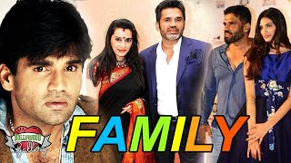 Sunil Shetty Family With Parents Wife Sister Son amp Daughter [upl. by Ynnej]