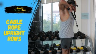 Shoulders Exercise Cable Rope Upright Row [upl. by Kitchen]