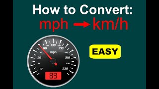 How to Convert mph to kmh mph to kph EASY [upl. by Tam]