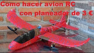 Como convertir planeador EPP en avion bimotor de radiocontrol de dos canales RC [upl. by Zaria138]