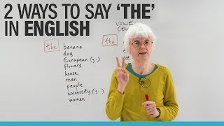 Learn English The 2 ways to pronounce THE [upl. by Raasch]