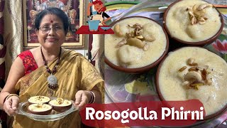 Rosogolla Phirni Recipe  Bengali Vlog [upl. by Rothmuller]