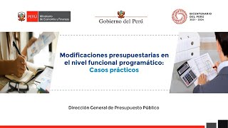 Modificaciones presupuestarias en el nivel funcional programático  casos prácticos [upl. by Ahsan587]