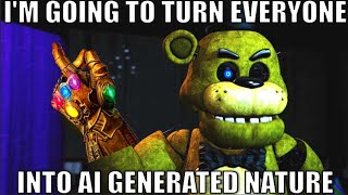 FNAF MOVIE MEME Golden Freddy Turns Everyone Into Nature [upl. by Yelahs]