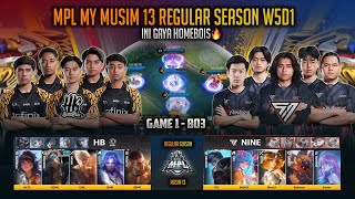 INI GAYA HOMEBOIS 🔥 HOMEBOIS VS NINERS GAME 1 MPL MY MUSIM 13 W5D1 MOBILE LEGEND [upl. by Kenton]