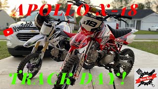 Apollo RFZ 125cc DB X18 MX Track Day with CRF 450 and KTM 250SX [upl. by Etsirhc273]