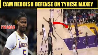 Cam Reddish Defense on Tyrese Maxey [upl. by Aeriel84]