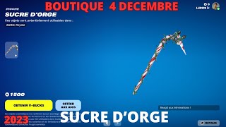 NEW Sucre dorge FORTNITE SKIN BOUTIQUE 4 Décembre FORTNITE BATTLE ROYAL ITEM SHOP 412 [upl. by Thomasa405]