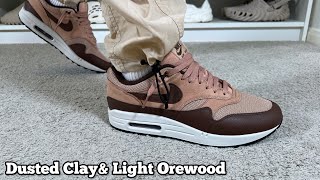 Nike Air Max 1 SC Dusted Clay Reviewamp On foot [upl. by Assiran709]