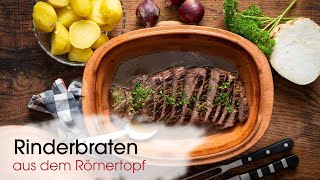 Rinderbraten im Römertopf So wird er besonders lecker und saftig [upl. by Nue]