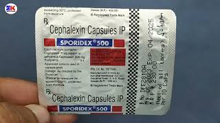 Sporidex 500Mg Capsule  Cephalexin Capsule  Sporidex 500 Capsule Uses Benefits Dosage Review [upl. by Angi]