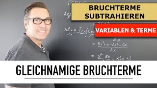 Wie addieren und subtrahieren ich Gleichnamige Bruchterme  Addition amp Subtraktion von Bruchterme [upl. by Porche]