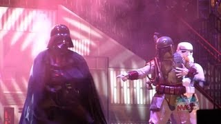 Darth Vader amp Boba Fett dance to Michael Jacksons quotBadquot in DanceOff With the Star Wars Stars 2013 [upl. by Genesa]