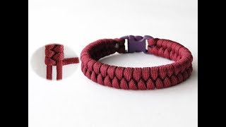 How to Make an Easy Single Working Strand Fishtail Paracord Survival Bracelet [upl. by Netti412]