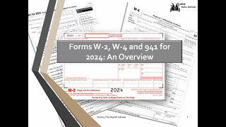 Form W2 Form W4 and Form 941 for 2024 An Overview [upl. by Ianthe902]