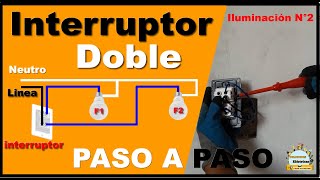 Cómo conectar 2 FOCOS con interruptor DOBLE [upl. by Eynahpets709]