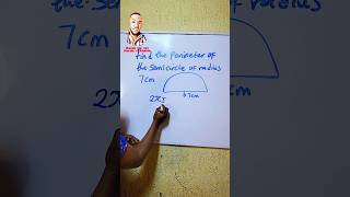 How to solve the perimeter of a semicircle learning maths mathematics perimeter semicircle [upl. by Novek]