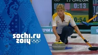 Curling  Womens Round Robin  USA v Sweden  Sochi 2014 Winter Olympics [upl. by Ijok687]