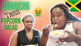 JAMAICANS TRYING VIRAL POPCORN SALAD [upl. by Irual]