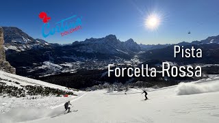 Pista Forcella Rossa di Cortina dAmpezzo la discesa simbolo delle Dolomiti dolomitisuperski ski [upl. by Lomax]