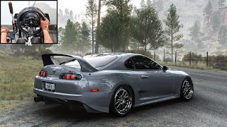 1600HP Turbo AntiLag Toyota Supra  Forza Horizon 5  Steering Wheel Gameplay [upl. by Averyl917]