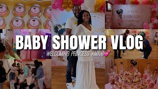 VLOG OUR BABY SHOWER 2023  WELCOMING PRINCESS AMANI  Set up GRWM Games Gifts amp More [upl. by Noiraa330]