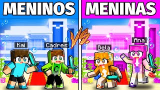 Meninos VS Meninas BASE AQUÁTICA SECRETA NO MINECRAFT [upl. by Helmer]