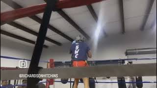 Shakur Stevenson Sparring Richardson Hitchins [upl. by Ahtel]