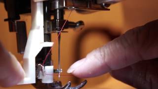 HOW TO USE THE AUTOMATIC NEEDLE THREADER ON A SINGER SEWING MACHINE 4166 tutorial [upl. by Otaner439]