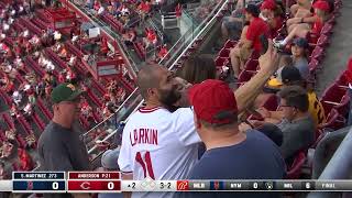 Joey Votto goes quotundercoverquot and hangs with fans in stands at Reds game [upl. by Brott51]