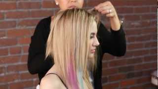 Rebelle HowTo Colored Hair Extensions [upl. by Lyndsie]