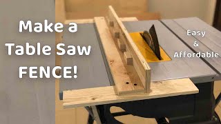 EASIEST TABLE SAW FENCE Quick simple and affordable [upl. by Ahsietal]