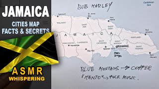 ASMR Map of JAMAICA outline  Regions and Cities Key Facts and Highlights  ASMR maps and facts [upl. by Quenna902]