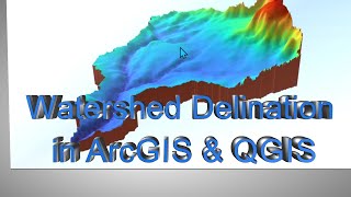 Watershed Delineation in ArcGIS and 3D view in QGIS qgistutorials  arcgistutorial [upl. by Price904]