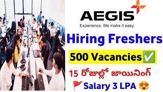 15 రోజుల్లో మీ చేతిలో జాబ్ వుంటుంది Startek Aegis Company Hiring Freshers  Jobs In Banglore job [upl. by Yenreit]