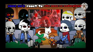 sans aus react to vhs sans vs underplayer [upl. by Erbe]