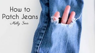 How to Patch Jeans and Keep the Distressed Look [upl. by Lozar]