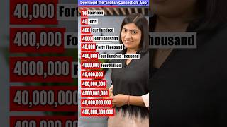 How to Say 😱Big Numbers in English Spoken English Words Kanchan English Connection Shorts [upl. by Teews]