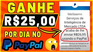 Ganhe 25 no paypal  Melhor app para ganhar dinheiro na Internet Renda Extra Online [upl. by Aynekal]