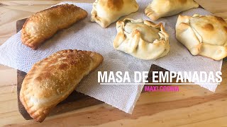 COMO HACER MASA PARA EMPANADAS AL HORNO Y FRITAS [upl. by Coppola]