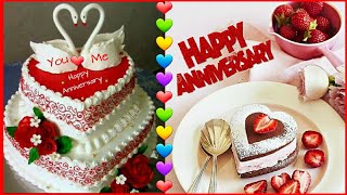 Happy Anniversary Cake Images WhatsApp Status [upl. by Darelle]