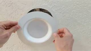 HOW TO REMOVE AND REPLACE A RECESSED LED CEILING LIGHT [upl. by Goode147]