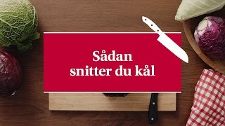 Sådan snitter du kål  Karolines Køkkenskole [upl. by Arammahs]