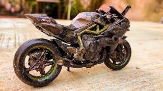 Restoration Kawasaki Ninja Toy  Restore Old Kawasaki Motorcycle model [upl. by Ecnaret847]